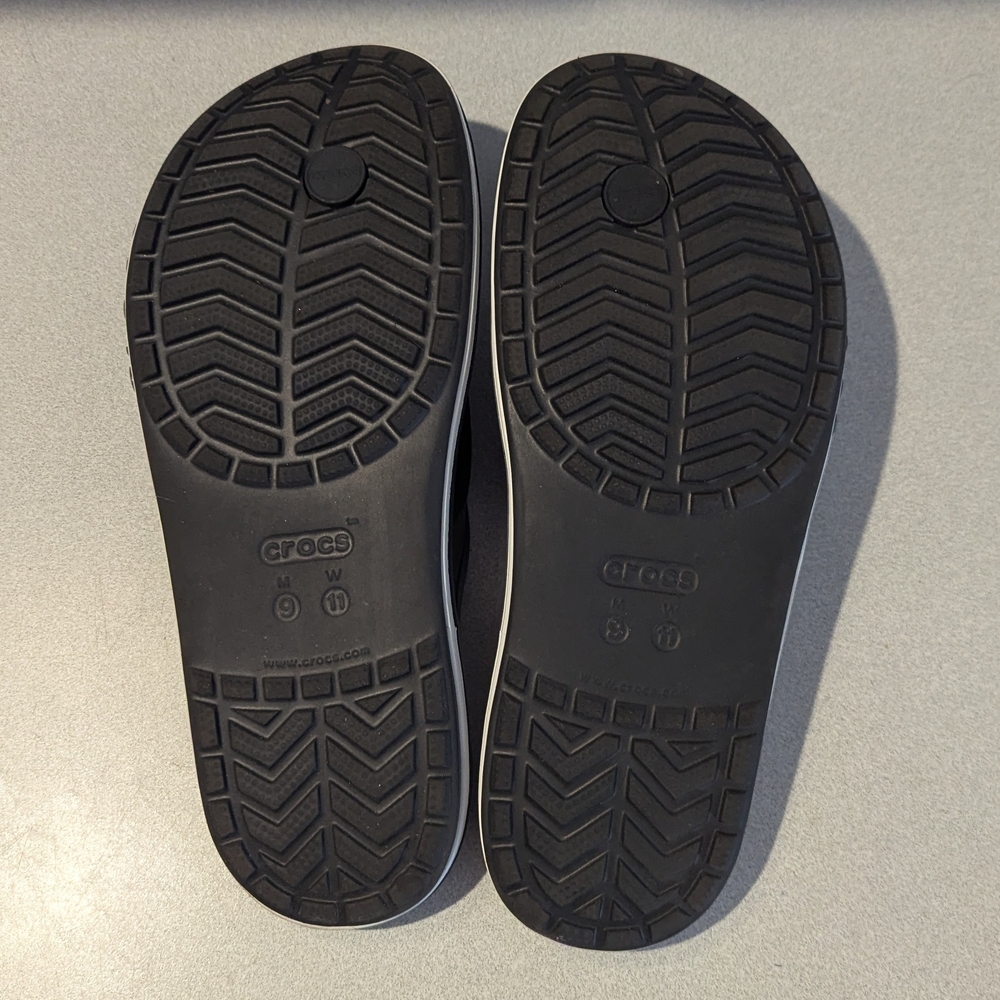 CROCS Black Comfort Sandals - Picture 2 of 2